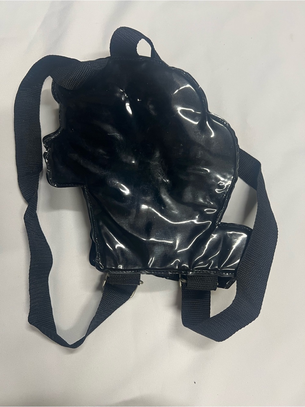 Black Vinyl Barbie Mini Backpack Barbie Head Profile FAO Schwarz RARE - Picture 2 of 11